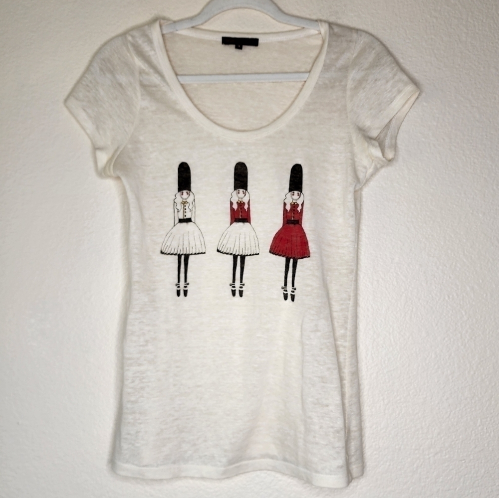 Maje Cream London Guard Tee S